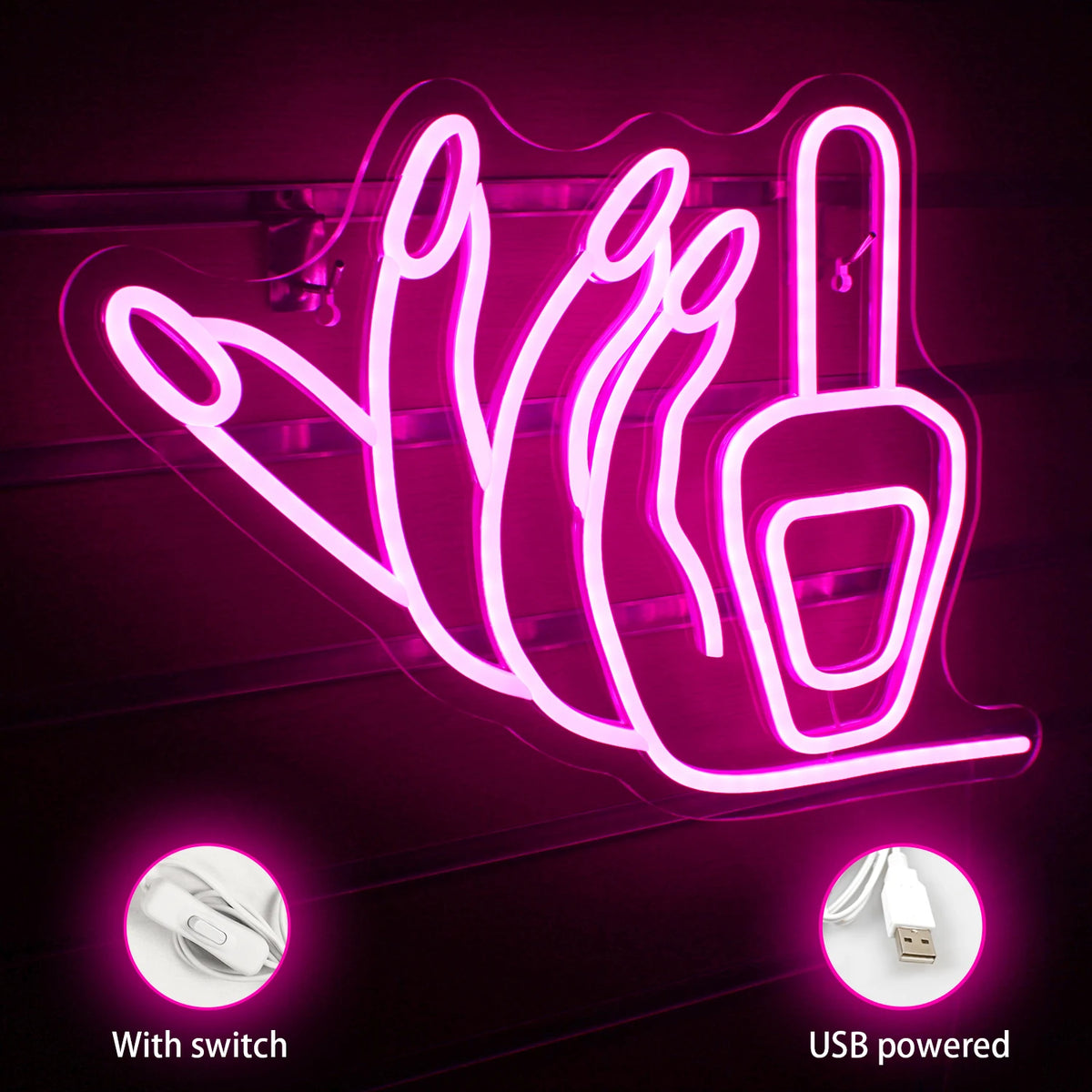 Nail 5V USB LED Neon Sign - Budget Friendly