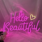 Hello Beautiful – LED-neonkyltti (5 V USB)
