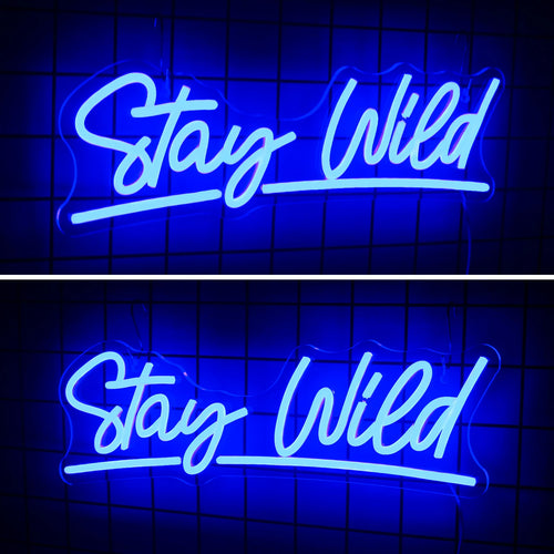 Stay Wild – LED-neonkyltti (5 V USB)