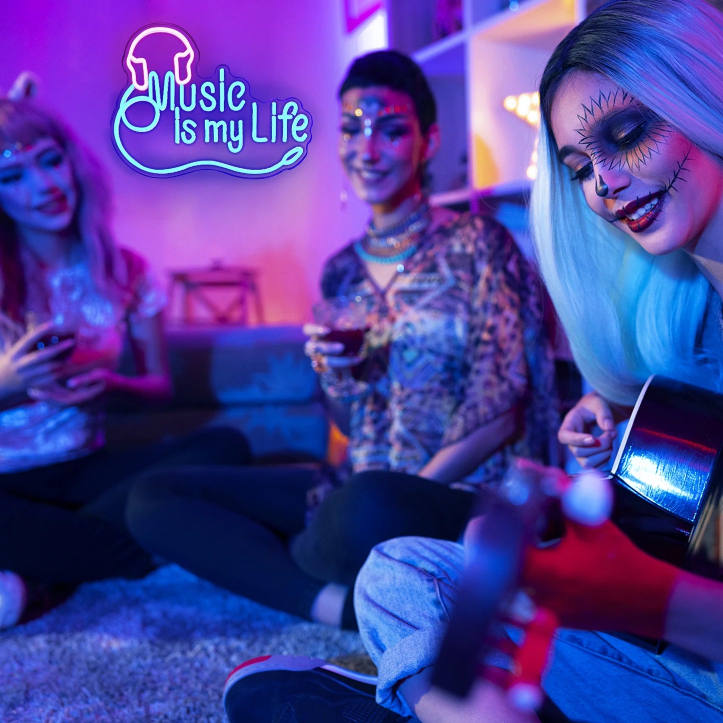 Musiikki on Elämäni 5V USB Led Neon Kyltti - Edullinen