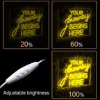 Your Journey Begins Here – LED-neonkyltti (5 V USB)