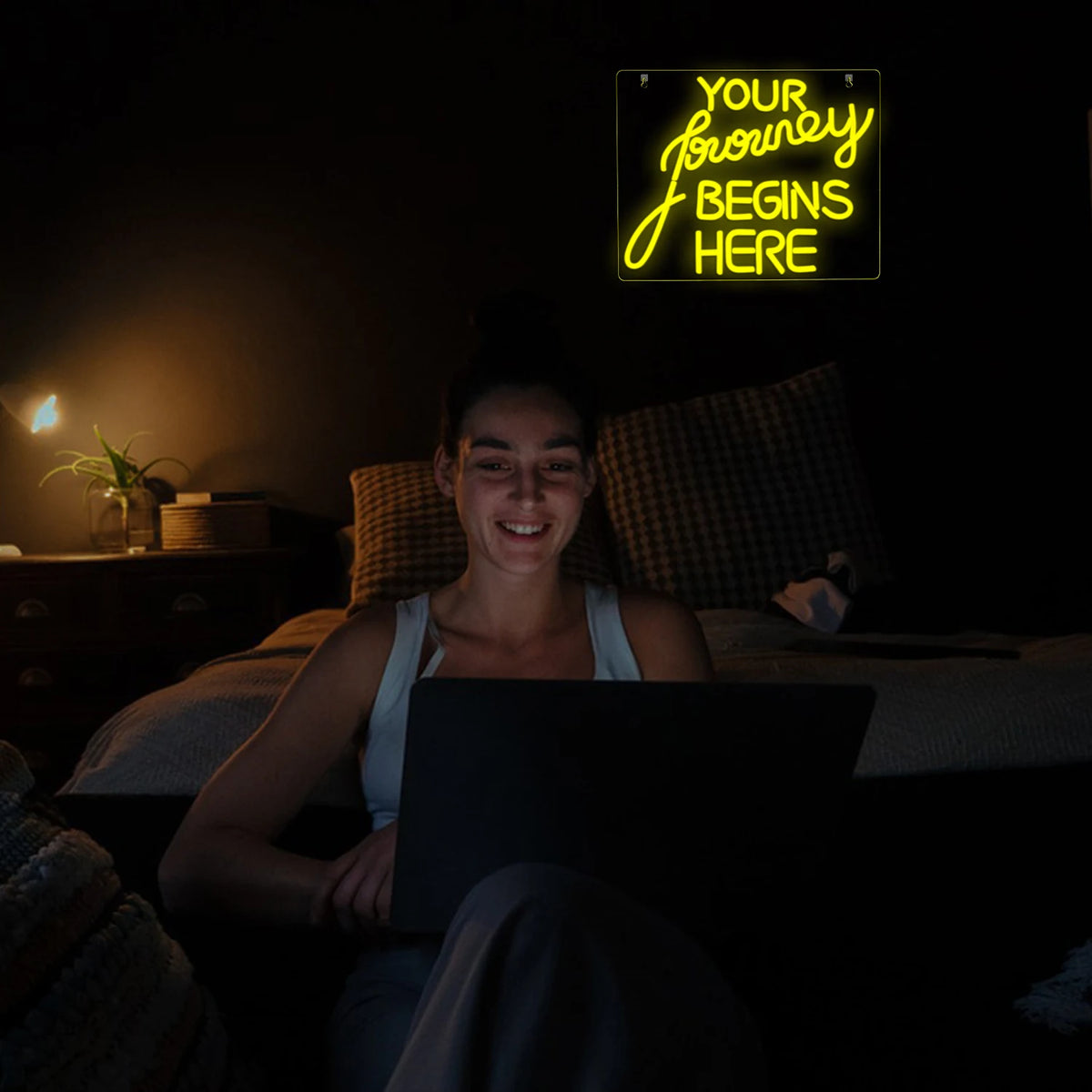 Your Journey Begins Here – LED-neonkyltti (5 V USB)