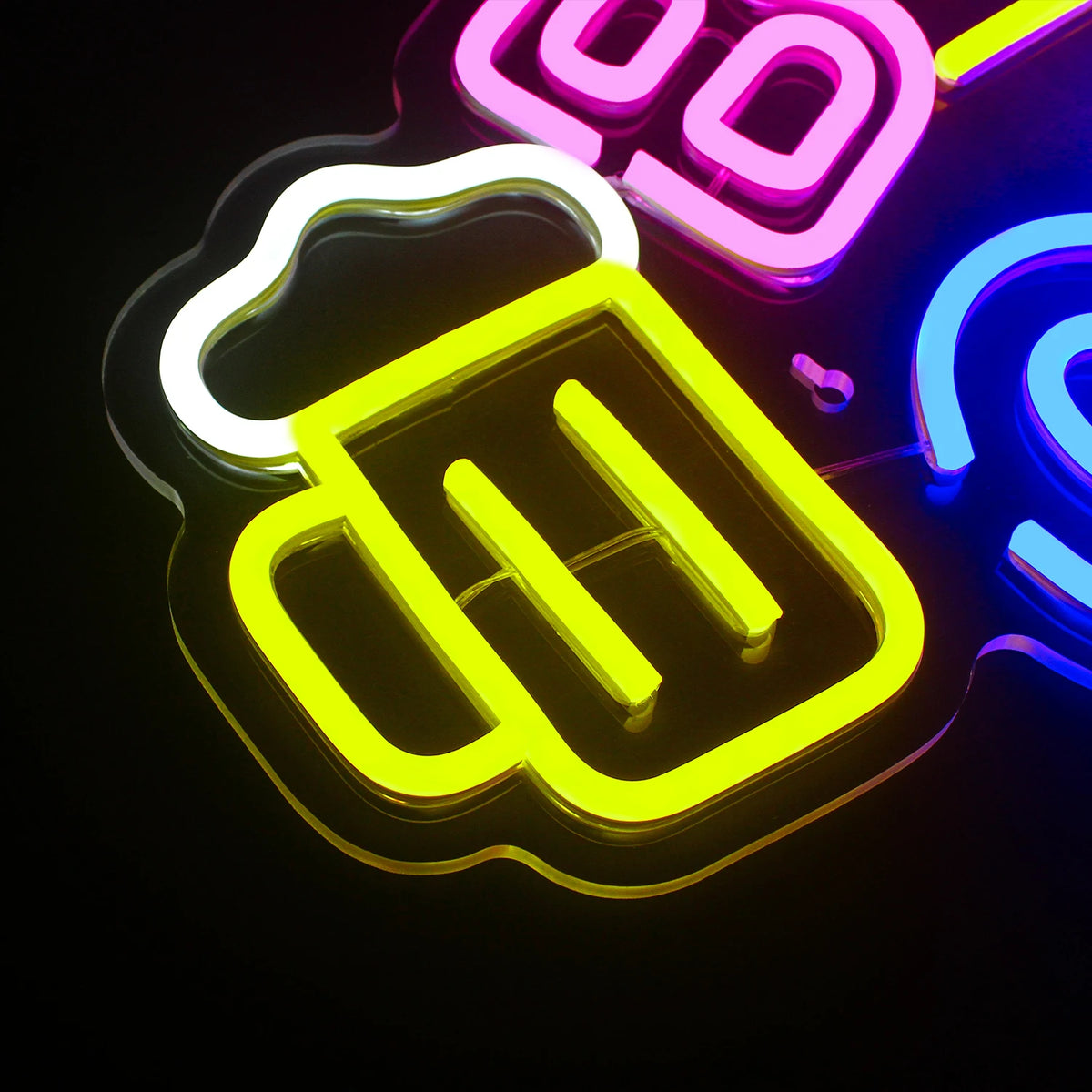 Beer Cave – Oluttuoppi – LED-neonvalomainos (5 V USB)