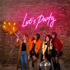 Let's Party 5V USB LED Neon Sign - Budget Friendly