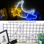 Kuu ja tähti – LED-neonkyltti (5 V USB)