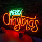 Merry Christmas – Kaunokirjoitustyyli – LED-neonkyltti (5 V USB)