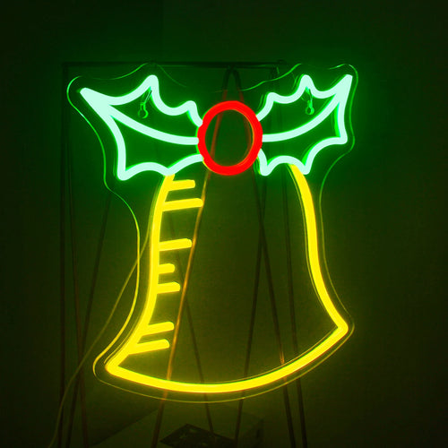 Joulukello – LED-neonkyltti (5 V USB)