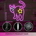 Kissa – LED-neonkyltti (5 V USB)
