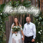 It's a Love Story – Kaunokirjoitustyyli – LED-neonkyltti (5 V USB)