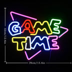 GAME TIME – Kolmio – LED-neonkyltti (5 V USB)