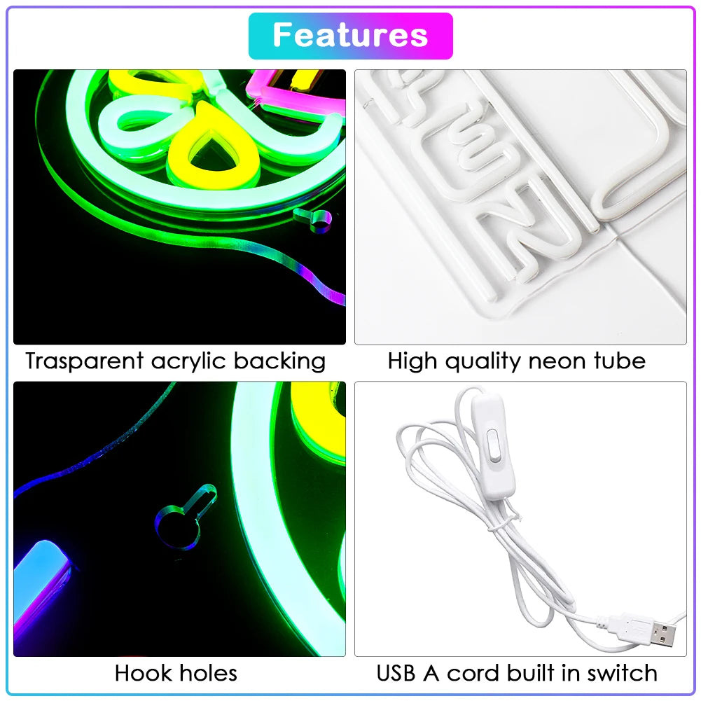 OPEN – Cocktaillasi – LED-neonvalomainos (5 V USB)