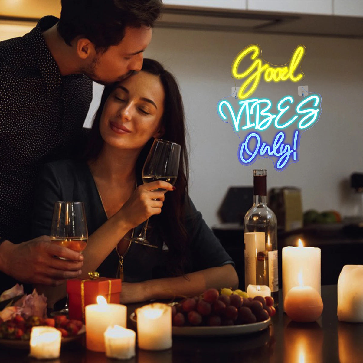 Good Vibes Only – LED-neonkyltti (5 V USB)