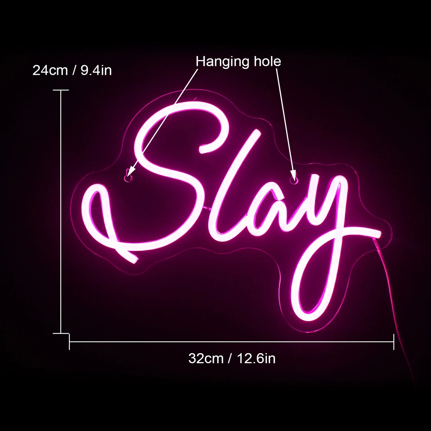 Slay 5V Mini USB LED Neon Sign - Budget Friendly