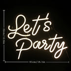 Let's Party 5V USB LED Neon Sign - Budget Friendly