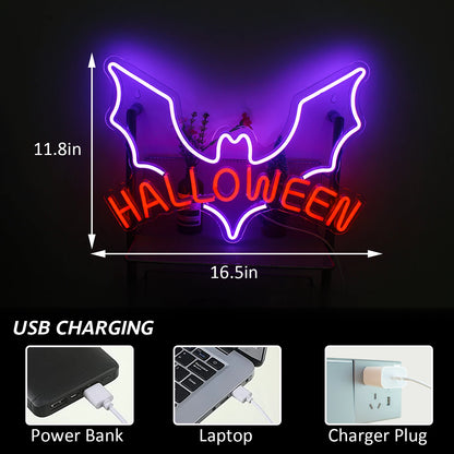 Halloween 5V Mini USB LED Neon Sign - Budget Friendly