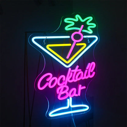 Cocktail Bar 5V Mini USB LED Neon Sign - Budget Friendly