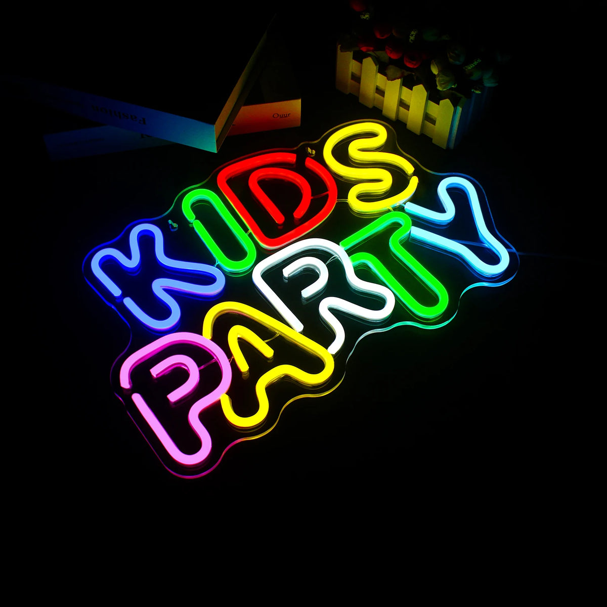 Kids Party – LED-neonkyltti (5 V USB)