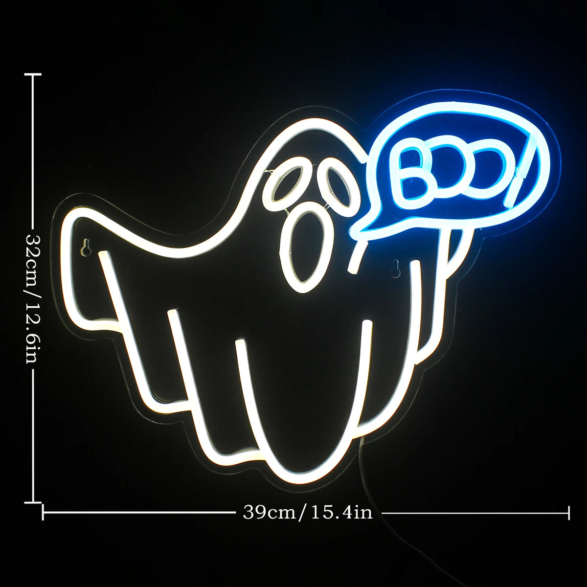 Boo – Kuplakirjaimet – LED-neonkyltti (5 V USB)
