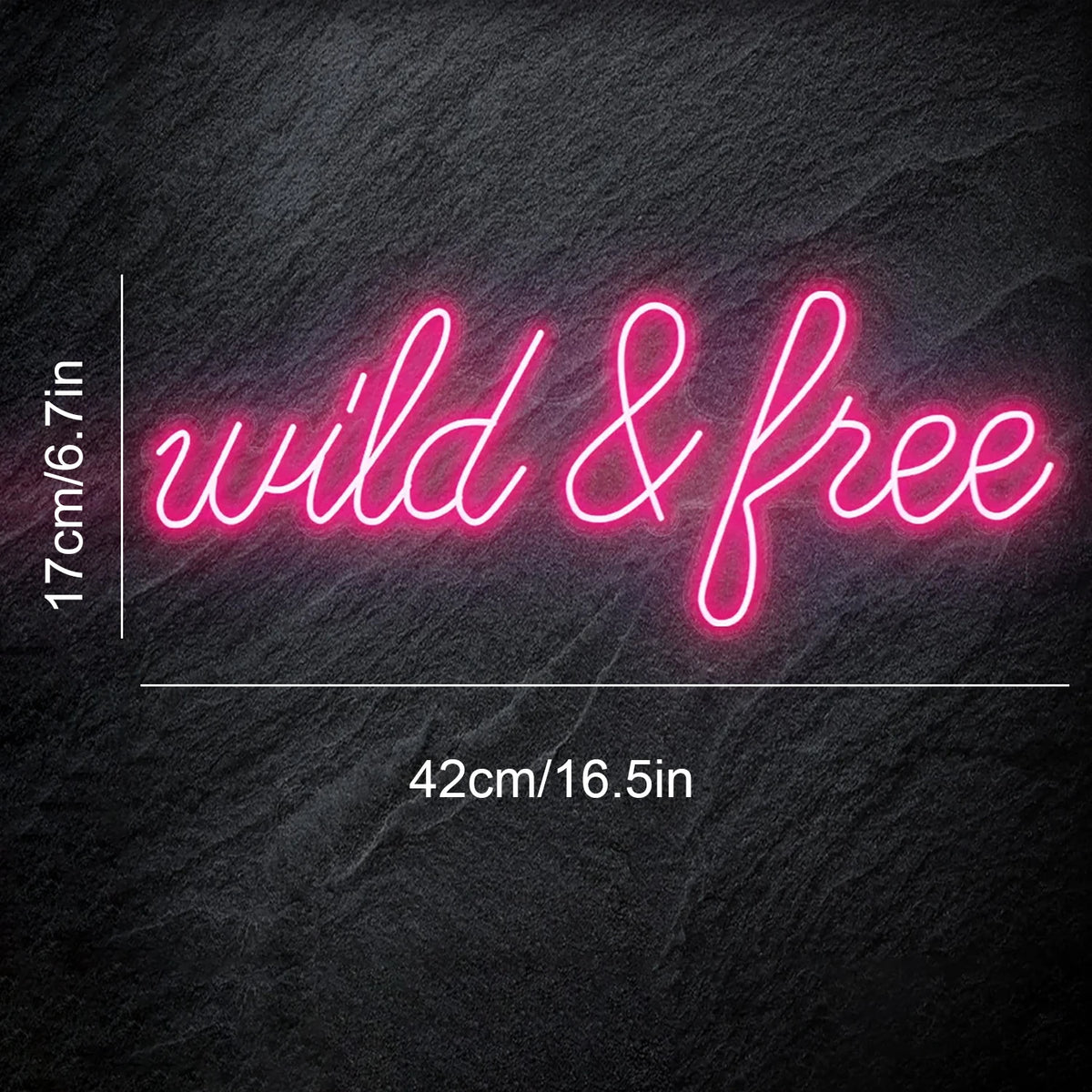 Wild & Free 5V USB LED Neon Sign - Budget Friendly