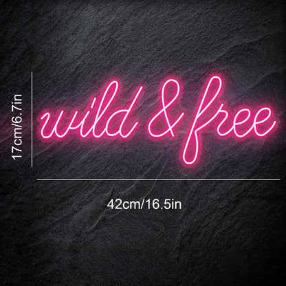 Wild &Free 5V Mini USB LED Neon Sign - Budget Friendly