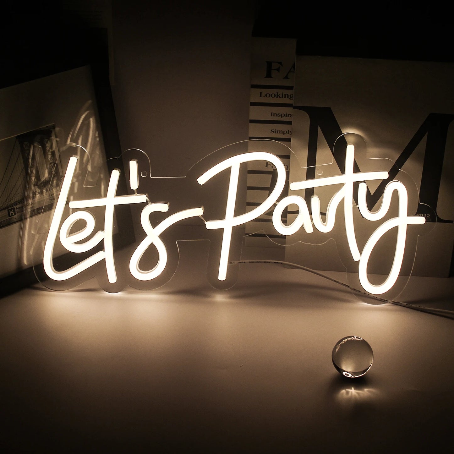 Let's Party 5V Mini USB LED Neon Sign - Budget Friendly