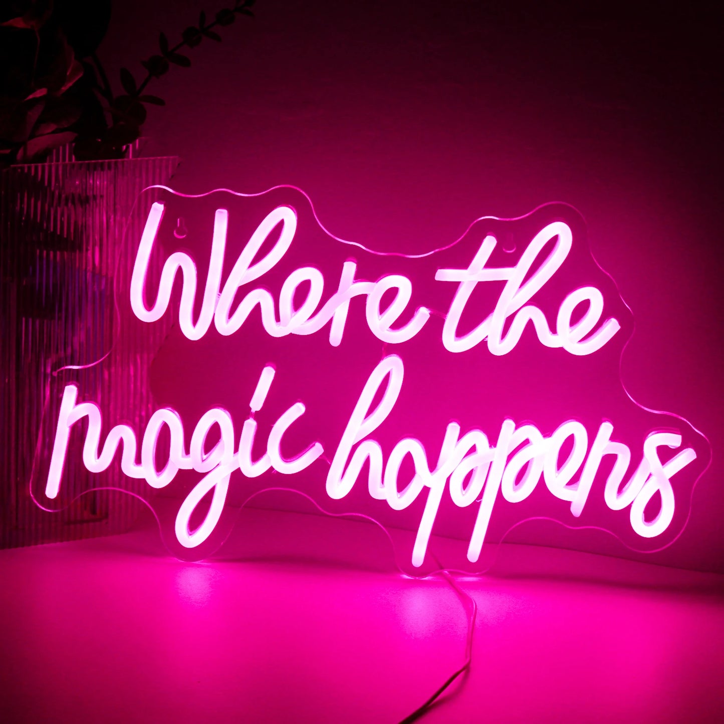 Where The Magic Happens 5V Mini USB LED Neon Sign - Budget Friendly