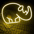 Sarvikuono – LED-neonkyltti (5 V USB)