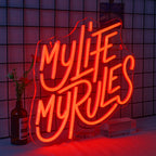 My Life My Rules – LED-neonkyltti (5 V USB)