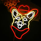 Cowboy-corgi – LED-neonkyltti (5 V USB)