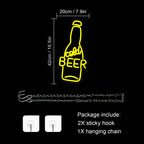 Cold Beer – Olutpullo – LED-neonvalomainos (5 V USB)