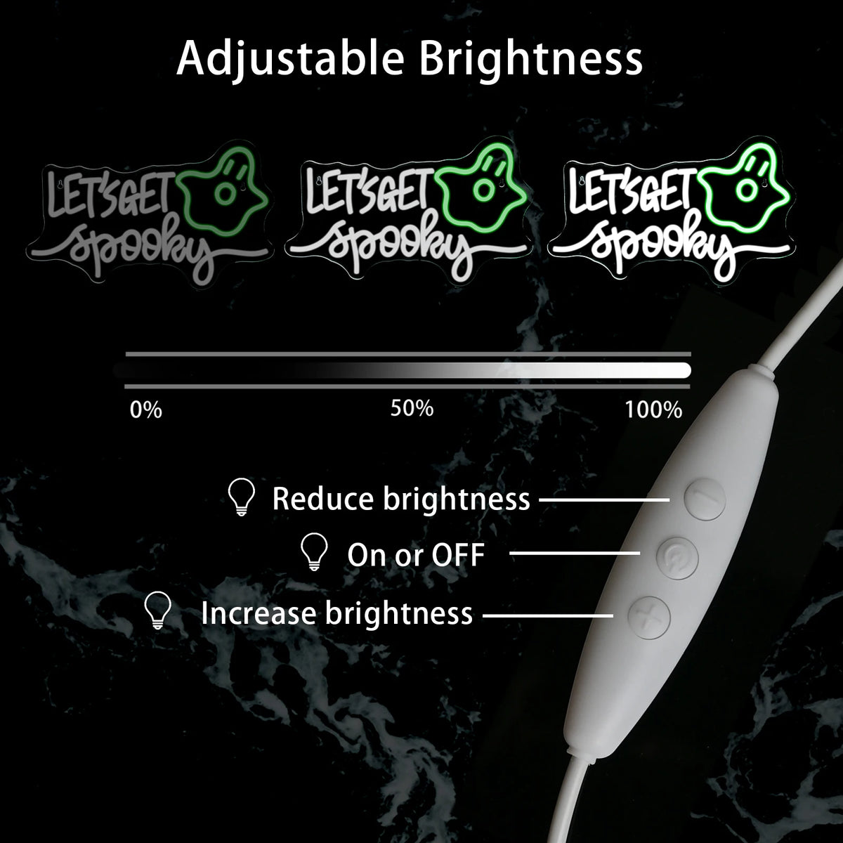 “Boo” (kurpitsa, noidanhattu) – LED-neonkyltti (5 V USB)