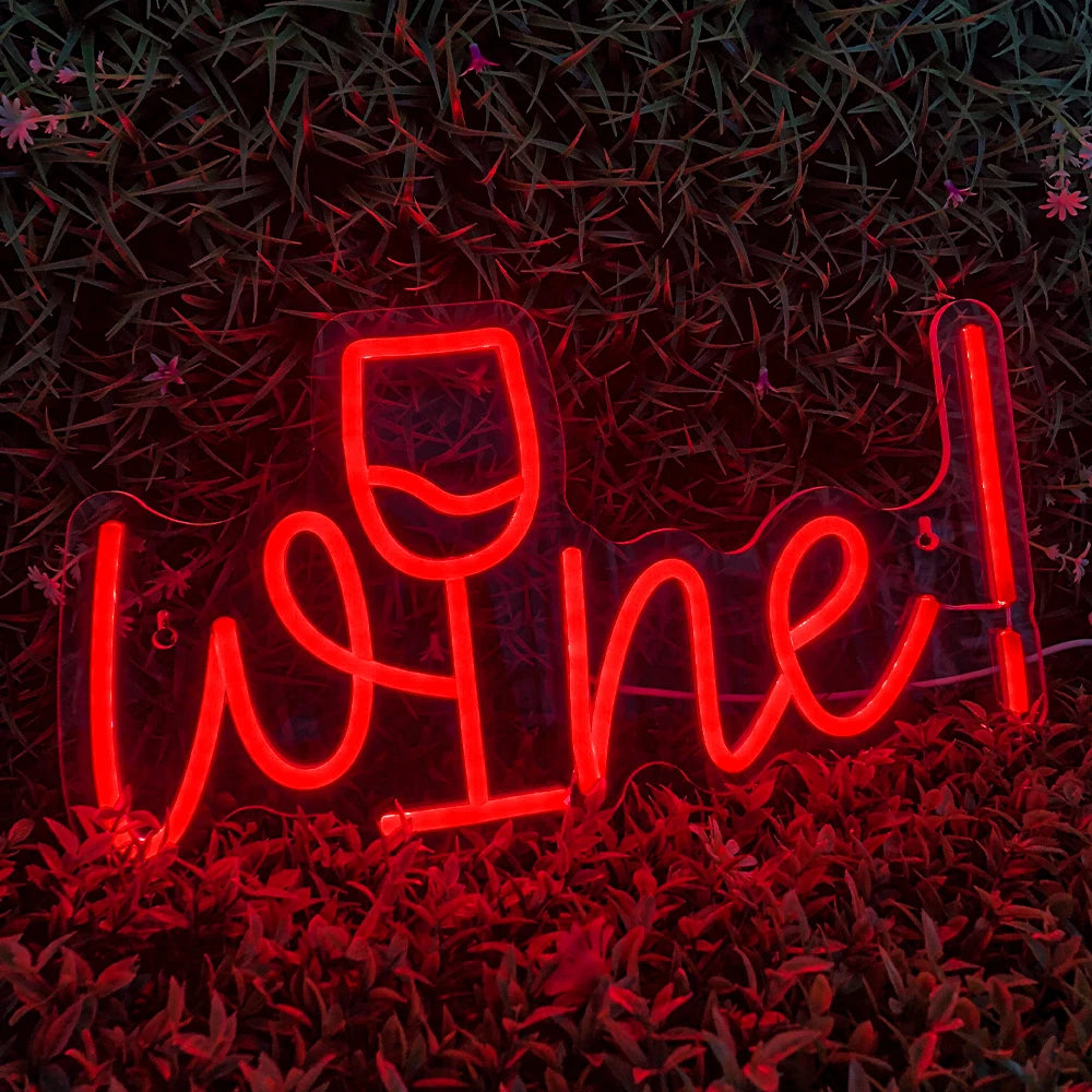 Wine 5V Mini USB LED Neon Sign - Budget Friendly