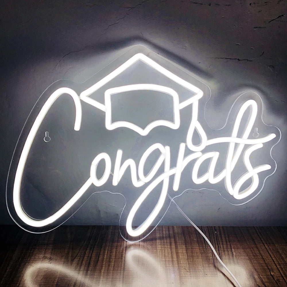 Congrats 5V Mini USB LED Neon Sign - Budget Friendly