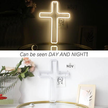 Cross 5V Mini USB LED Neon Sign - Budget Friendly