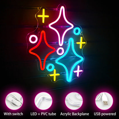 Stars 5V Mini USB LED Neon Sign - Budget Friendly