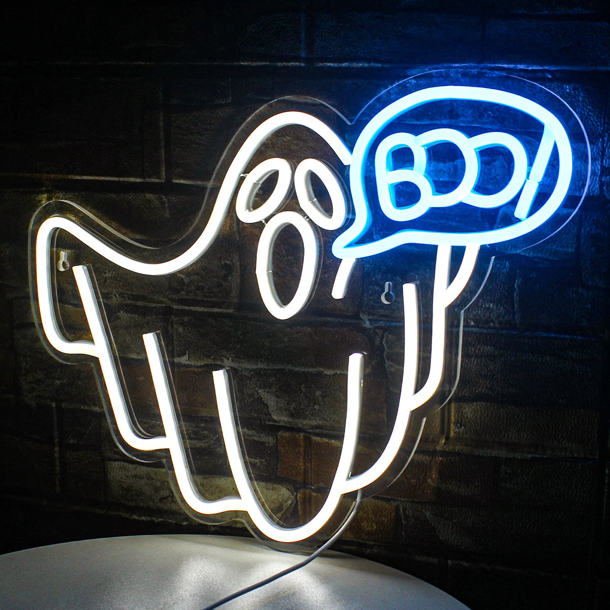 Boo – Kuplakirjaimet – LED-neonkyltti (5 V USB)