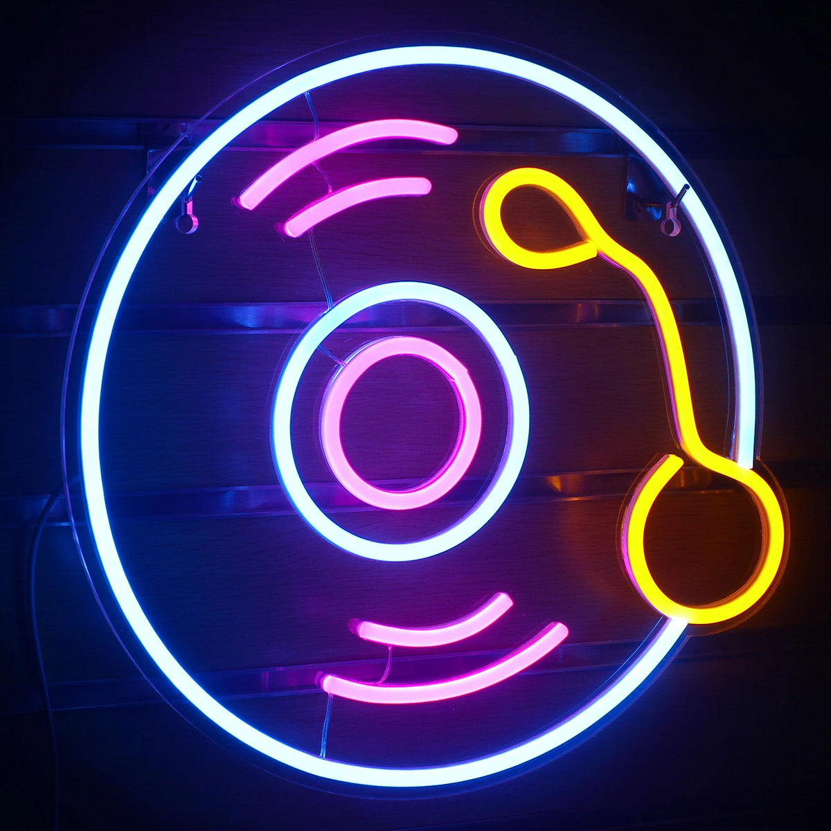 Levyaihe – LED-neonkyltti (5 V USB)