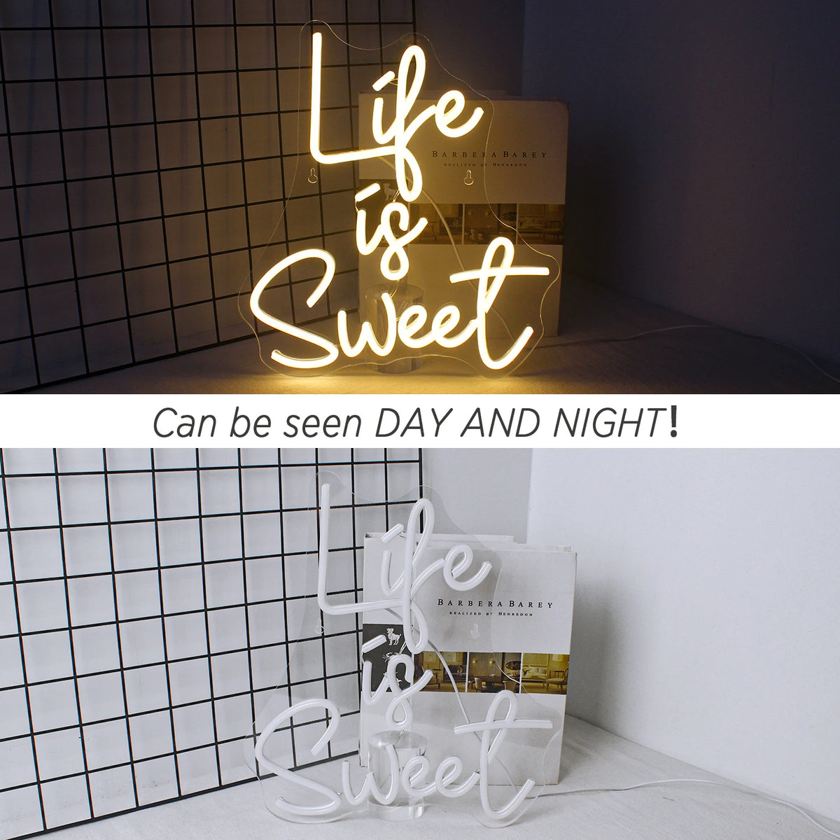 Life is Sweet – LED-neonvalomainos (5 V USB)