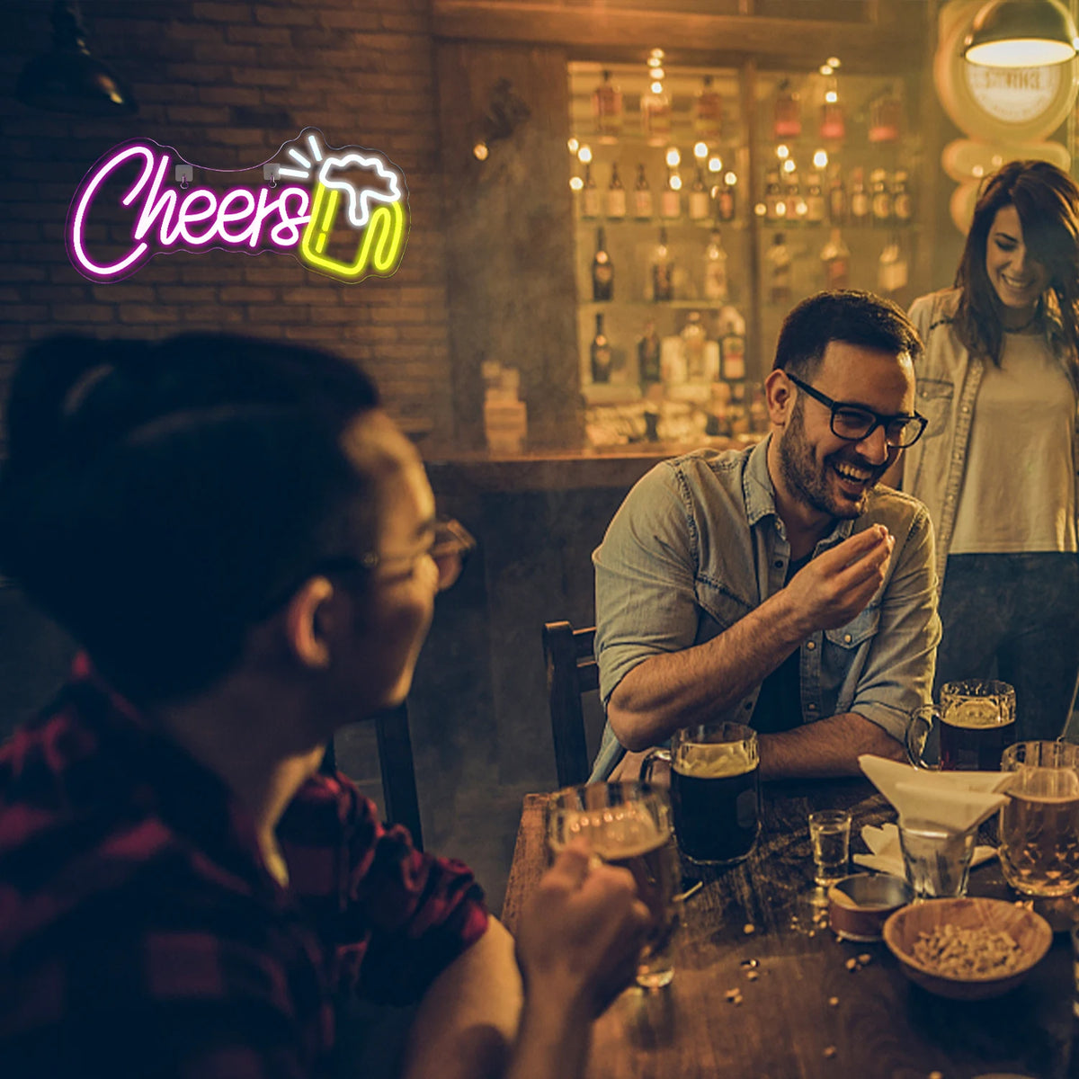 Cheers – Oluttuoppi – LED-neonkyltti (5 V USB)