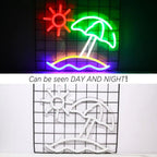 Beach Sun – LED-neonkyltti (5 V USB)