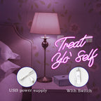 Treat Yo' Self – LED-neonkyltti (5 V USB)