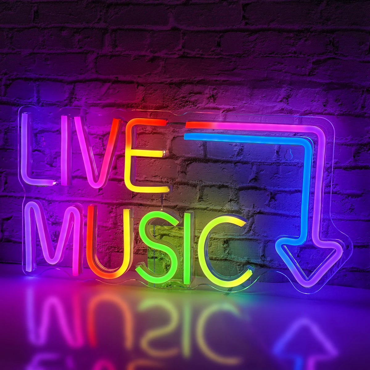 Live Music – Nuoli – LED-neonkyltti (5 V USB)