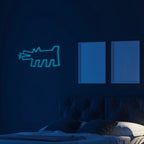 Haukkuvan koiran ääriviiva – LED-neonkyltti (5 V USB)