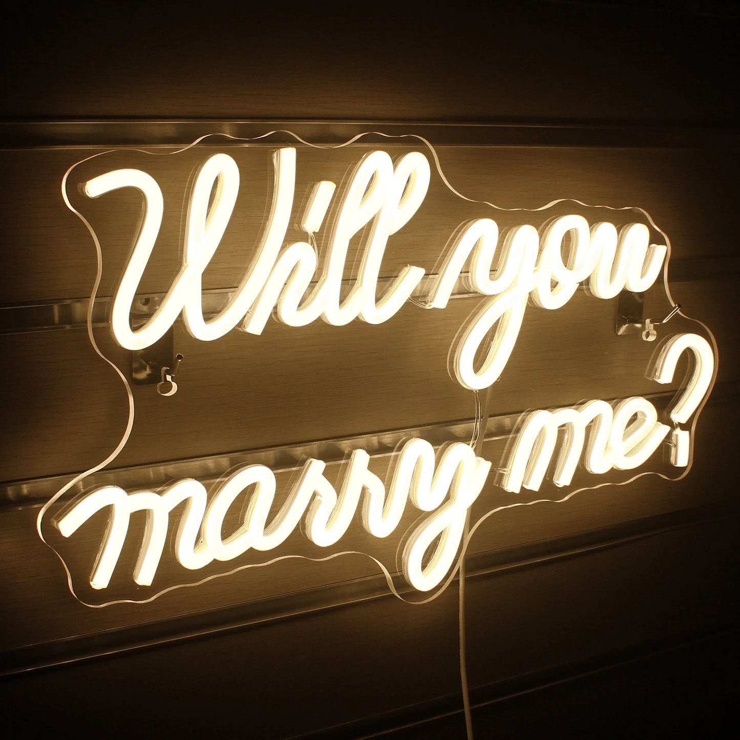 Will You Marry Me Wedding Proposal Decoration Party 5V Mini USB LED Neon Sign - Budget Friendly