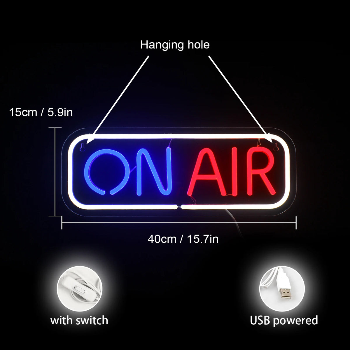 ON AIR – LED-neonkyltti (5 V USB)