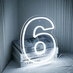 Syntymäpäivänumerot 0–9 – LED-neonkyltti (5 V USB)