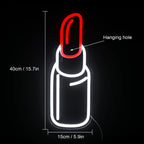Huulipuna – LED-neonkyltti (5 V USB)
