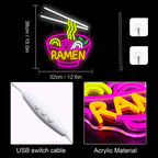 Ramen – LED-neonkyltti (5 V USB)