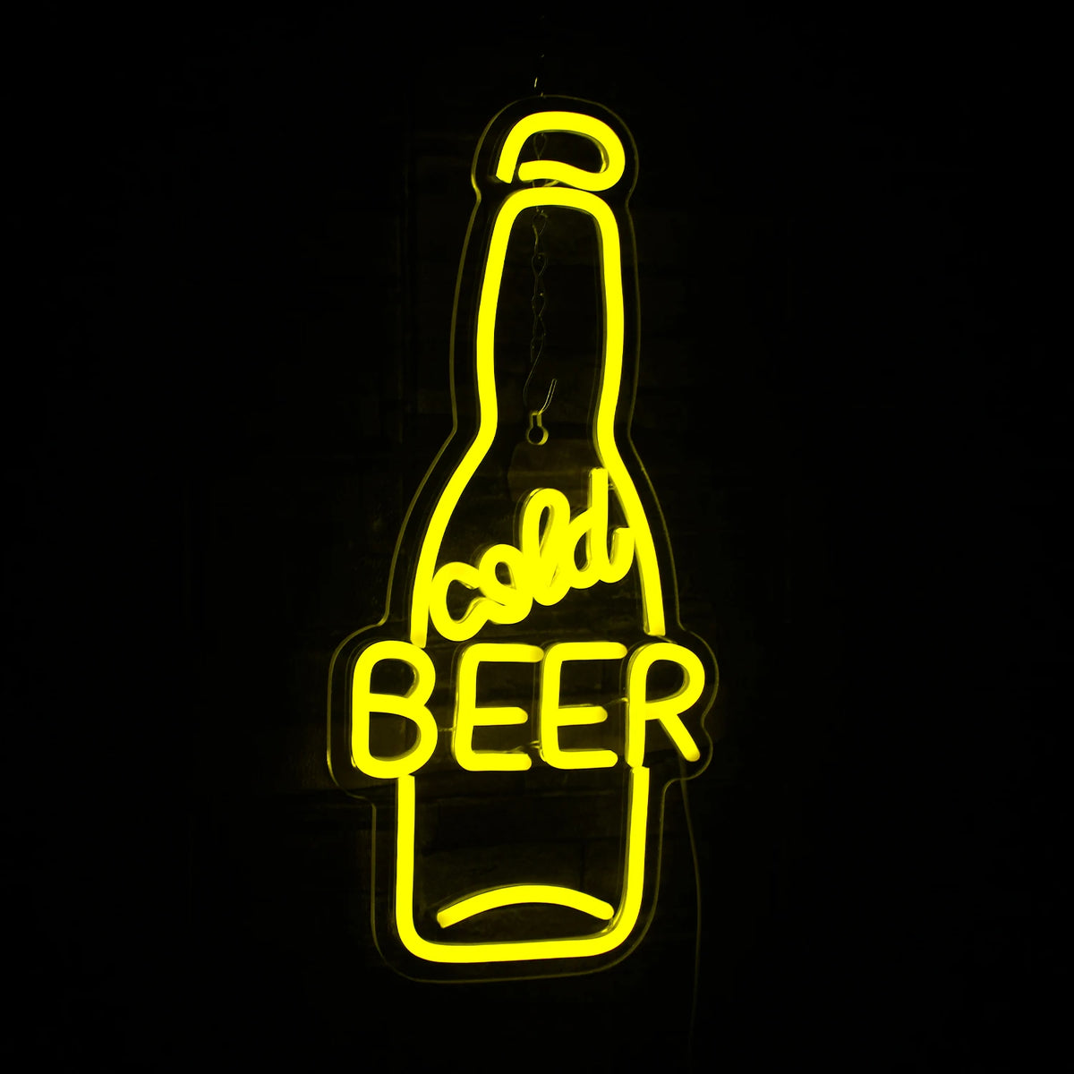 Cold Beer – Olutpullo – LED-neonvalomainos (5 V USB)