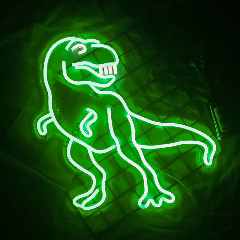 Funny Dinosaurs 5V Mini USB LED Neon Sign - Budget Friendly